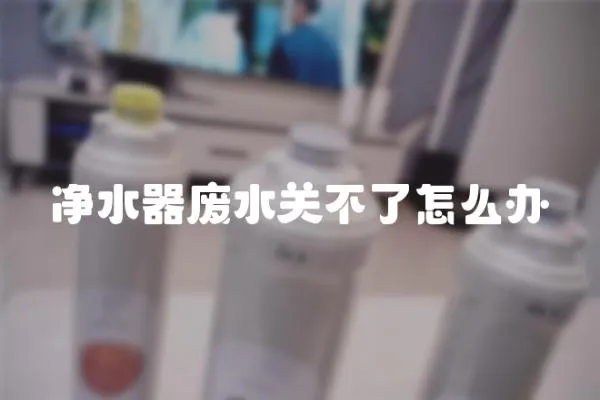 凈水器廢水關(guān)不了怎么辦