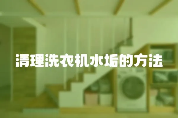 清理洗衣機水垢的方法