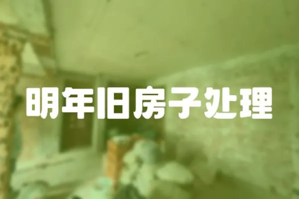 明年舊房子處理