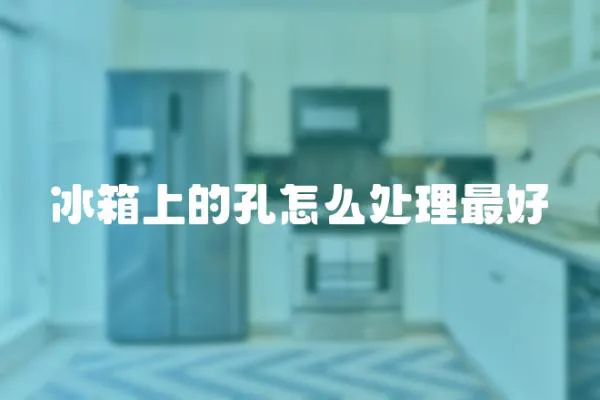 冰箱上的孔怎么處理最好