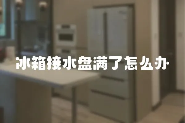 冰箱接水盤滿了怎么辦