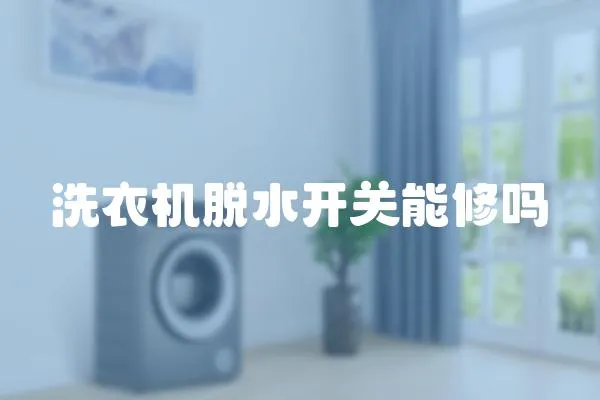 洗衣機脫水開關能修嗎