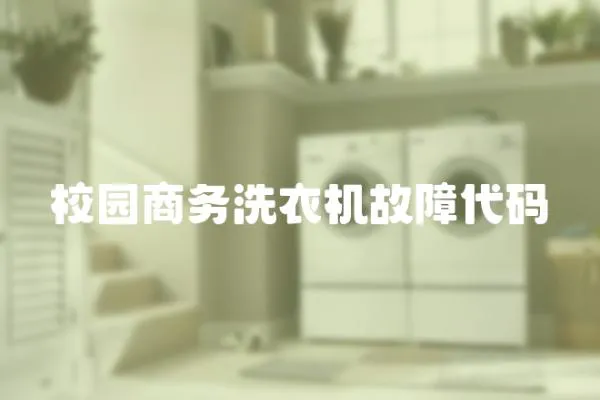 校園商務(wù)洗衣機(jī)故障代碼