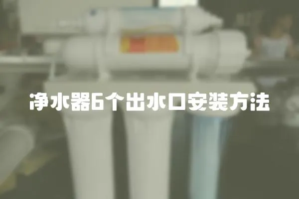 凈水器6個出水口安裝方法
