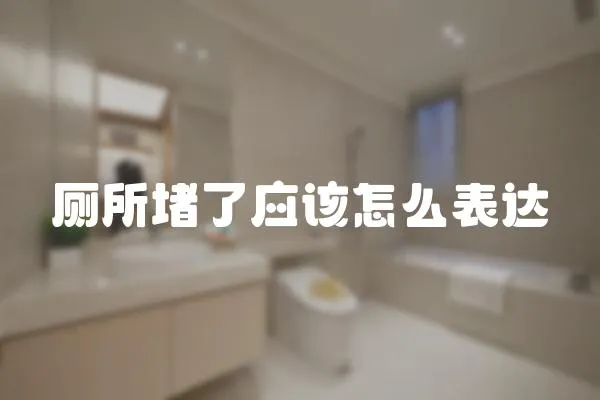 廁所堵了應該怎么表達