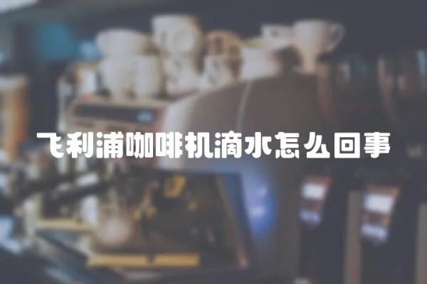 飛利浦咖啡機(jī)滴水怎么回事