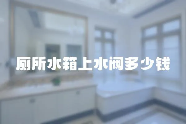 廁所水箱上水閥多少錢