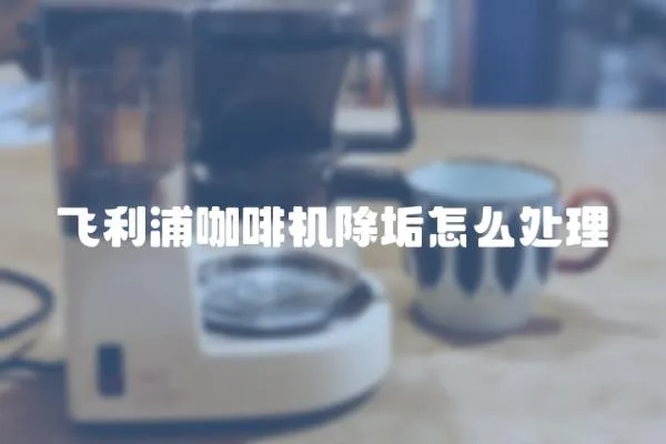 飛利浦咖啡機除垢怎么處理