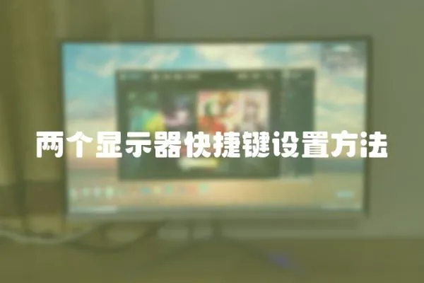 兩個顯示器快捷鍵設(shè)置方法
