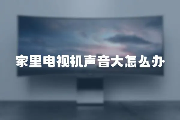 家里電視機(jī)聲音大怎么辦