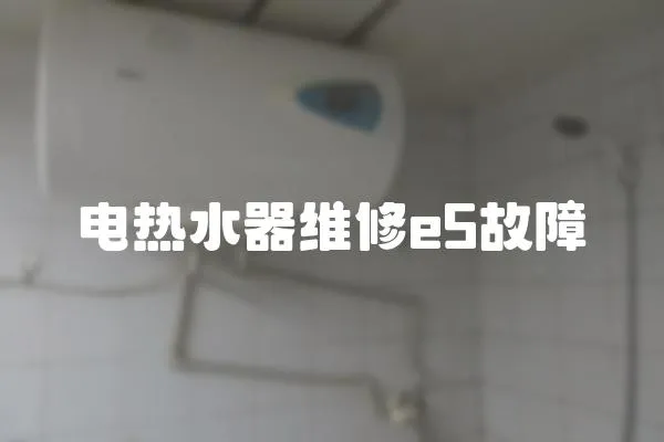 電熱水器維修e5故障