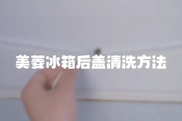 美菱冰箱后蓋清洗方法