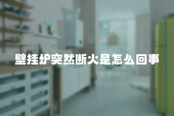 壁掛爐突然斷火是怎么回事