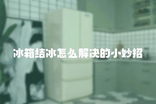 冰箱結(jié)冰怎么解決的小妙招