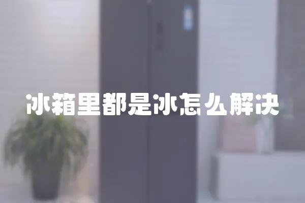 冰箱里都是冰怎么解決