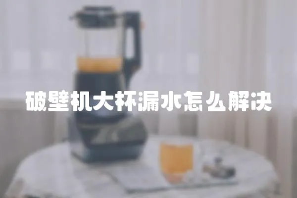 破壁機大杯漏水怎么解決