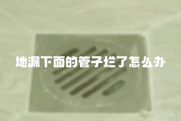 地漏下面的管子爛了怎么辦