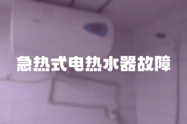 急熱式電熱水器故障
