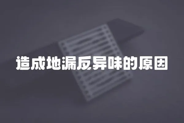 造成地漏反異味的原因