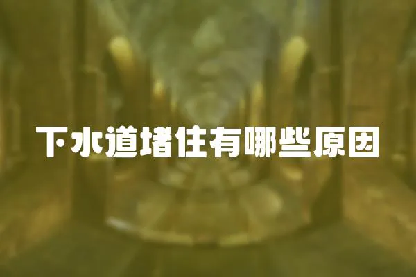 下水道堵住有哪些原因