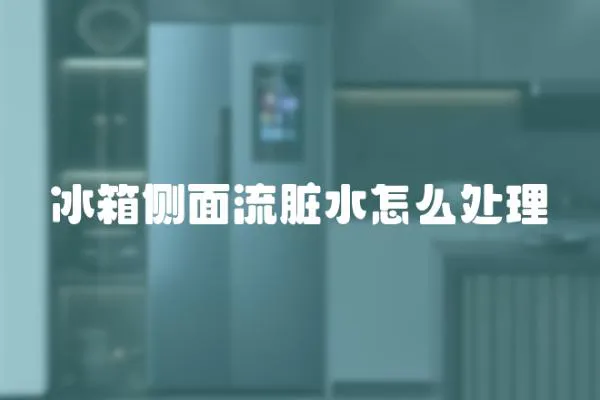 冰箱側面流臟水怎么處理