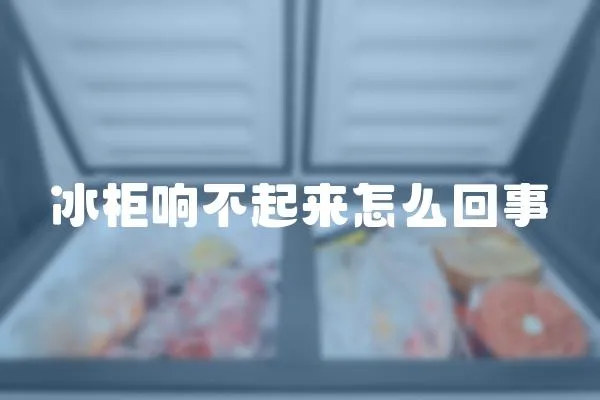 冰柜響不起來怎么回事