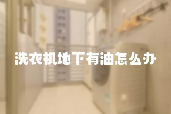 洗衣機地下有油怎么辦