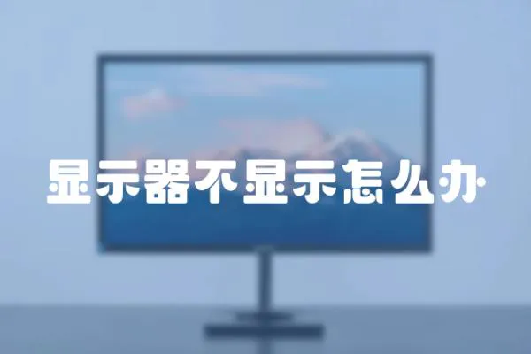 顯示器不顯示怎么辦