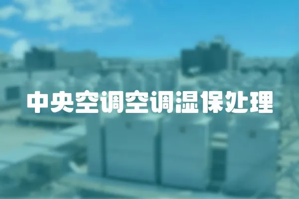 中央空調空調濕保處理
