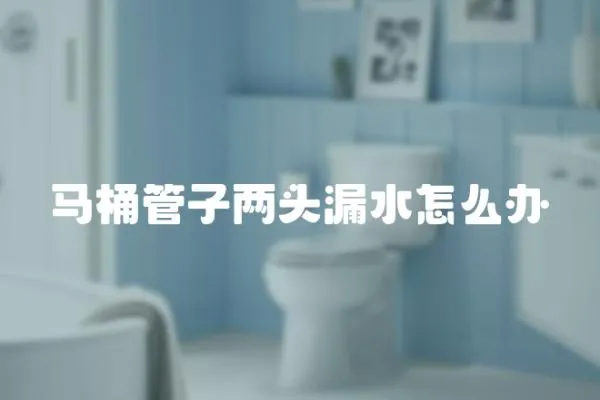 馬桶管子兩頭漏水怎么辦