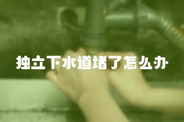 獨立下水道堵了怎么辦