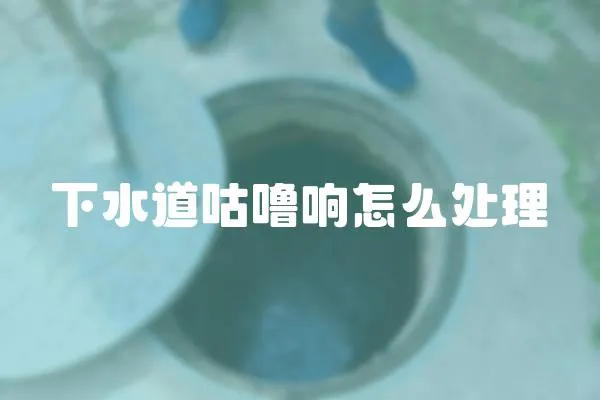 下水道咕嚕響怎么處理