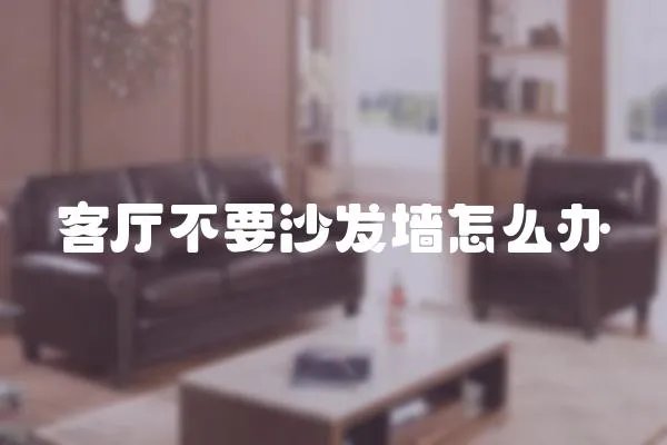 客廳不要沙發(fā)墻怎么辦