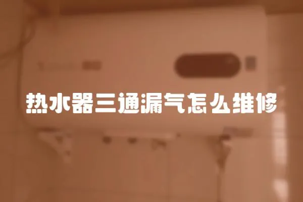 熱水器三通漏氣怎么維修