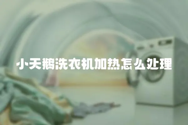 小天鵝洗衣機加熱怎么處理