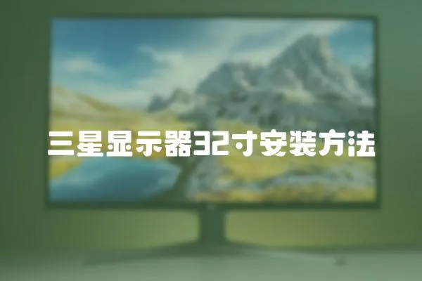 三星顯示器32寸安裝方法