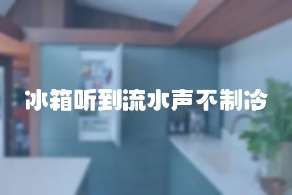 冰箱聽到流水聲不制冷
