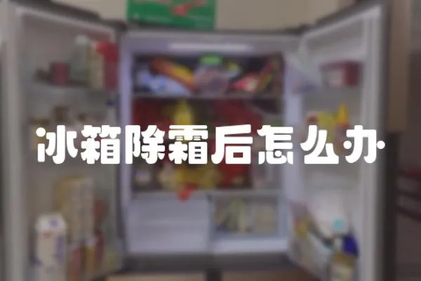 冰箱除霜后怎么辦