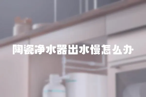 陶瓷凈水器出水慢怎么辦