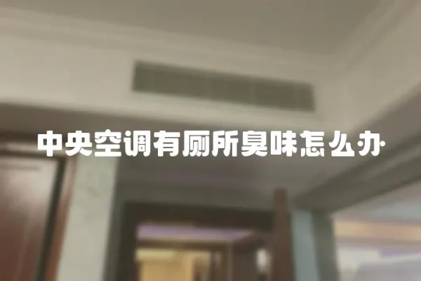 中央空調(diào)有廁所臭味怎么辦