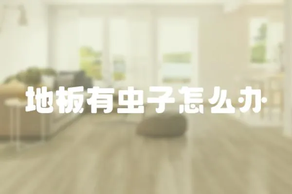 地板有蟲子怎么辦