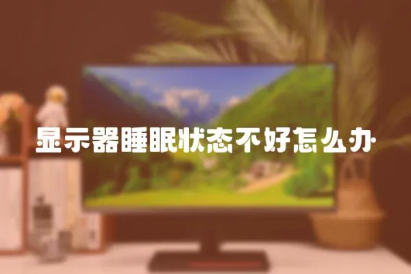 顯示器睡眠狀態不好怎么辦