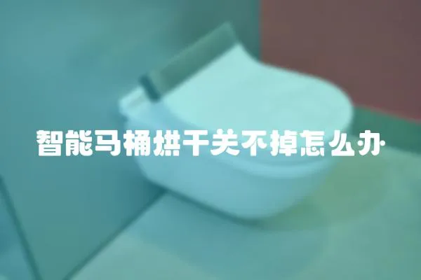 智能馬桶烘干關不掉怎么辦