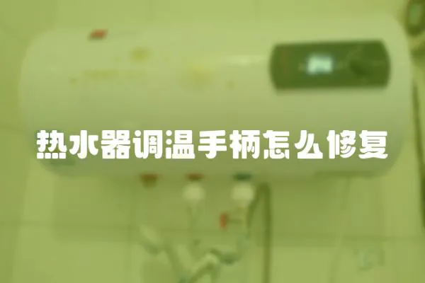 熱水器調溫手柄怎么修復