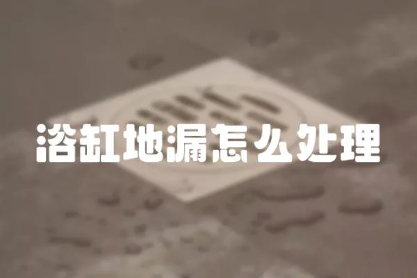 浴缸地漏怎么處理