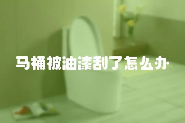 馬桶被油漆刮了怎么辦