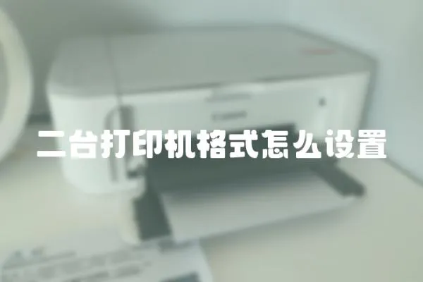 二臺打印機格式怎么設置