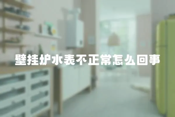 壁掛爐水表不正常怎么回事