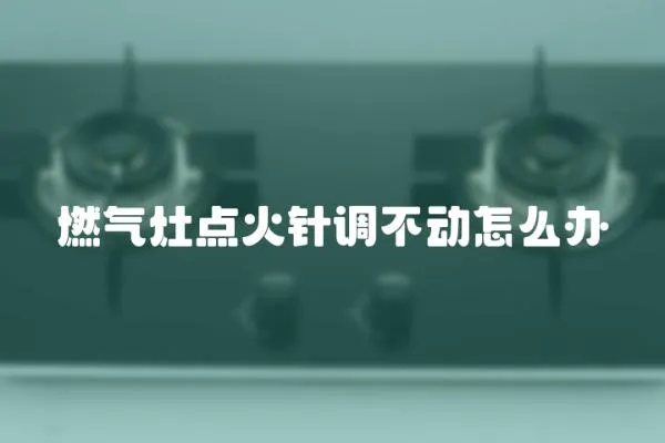 燃氣灶點火針調不動怎么辦