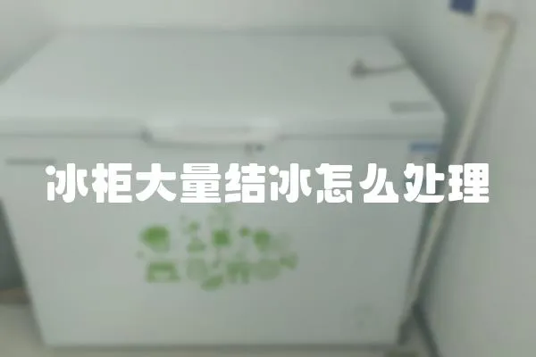 冰柜大量結冰怎么處理